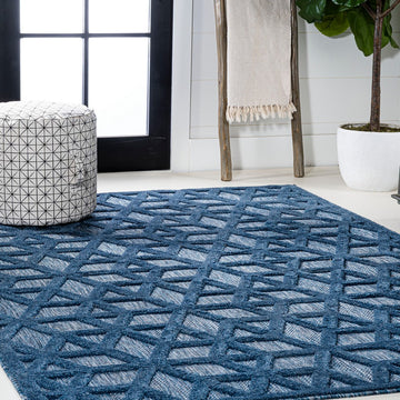Talaia Neutral Geometric Indoor/outdoor Area Rug